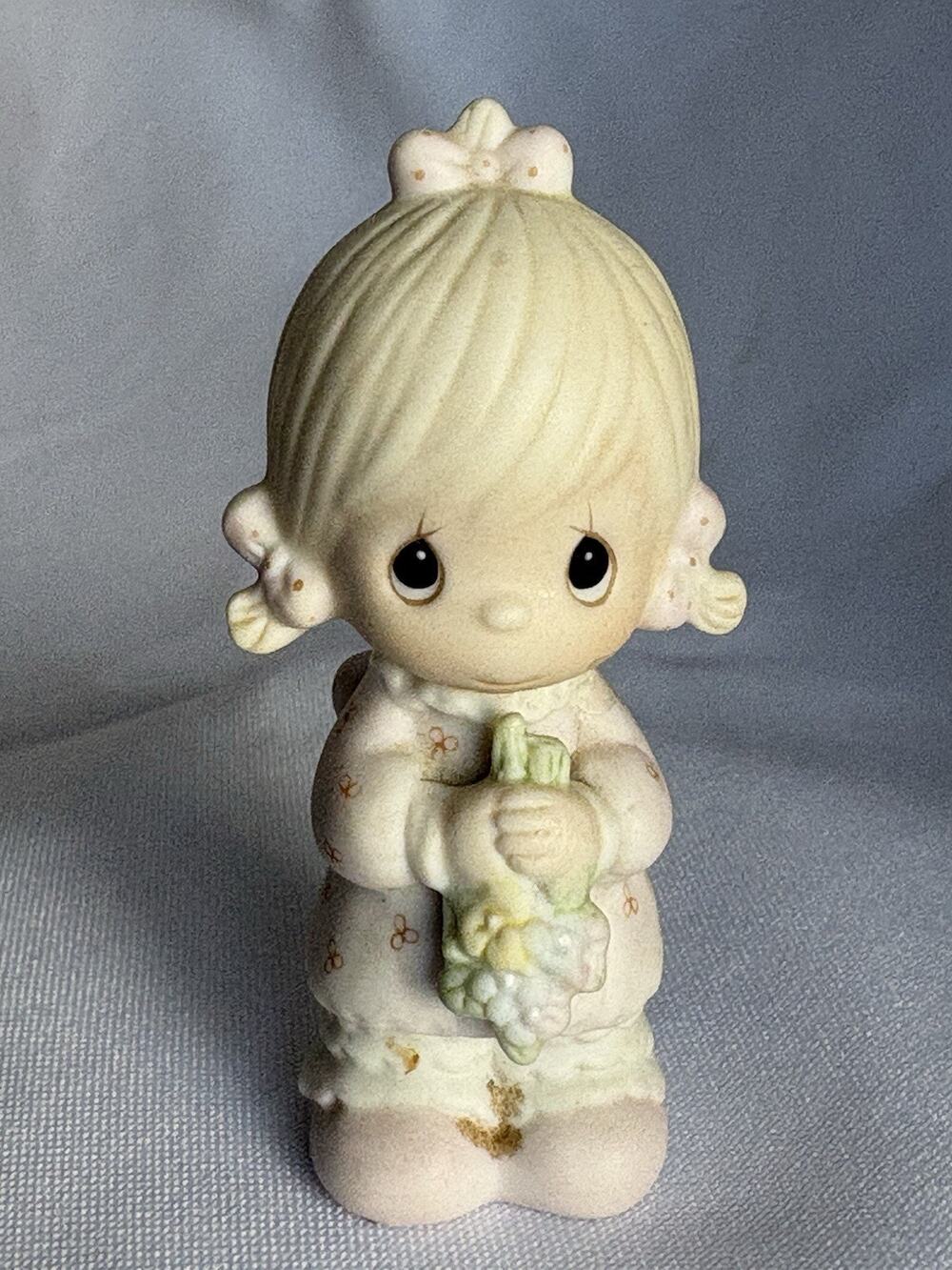 Vintage~1983 Precious Moments Flower Girl Figure E2835 Wedding Party Series